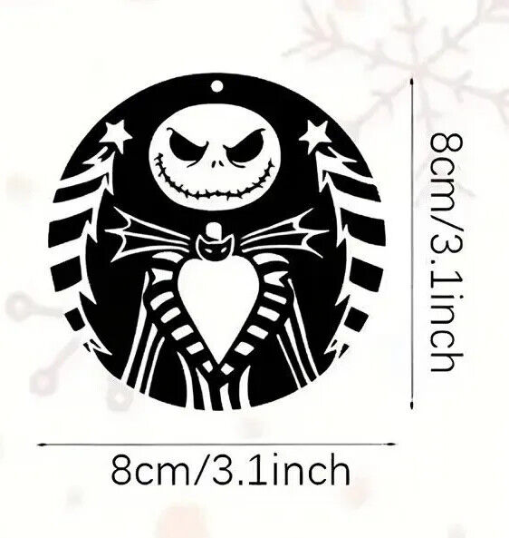 The Nightmare Before Christmas Jack Sally Halloween Tree Pendant Decoration WOOD