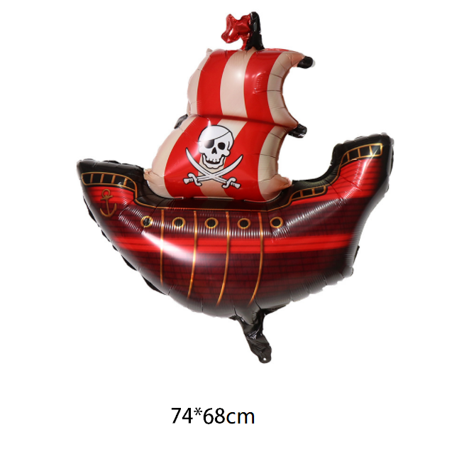 Big Reusable BOAT SAIL Pirate Ship Foil Balloon Birthday Party Helium Luffy KIDS
