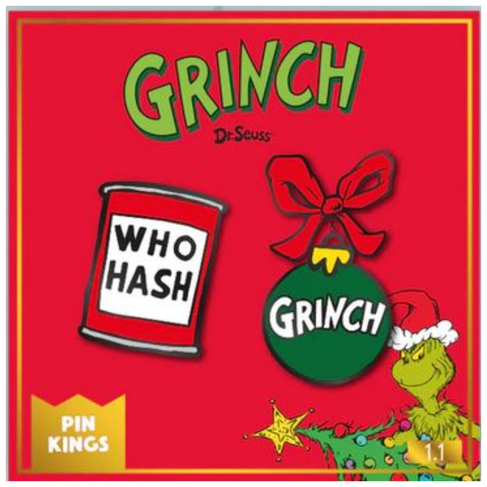 The Grinch Enamel Pin Badge SET Kids Christmas Gifts Badges Grinch Stole Xmas