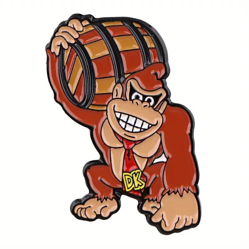 DONKEY KONG Pin Badge Enamelr Brooch Cartoon GAMING GAME GAMER NINTENDO
