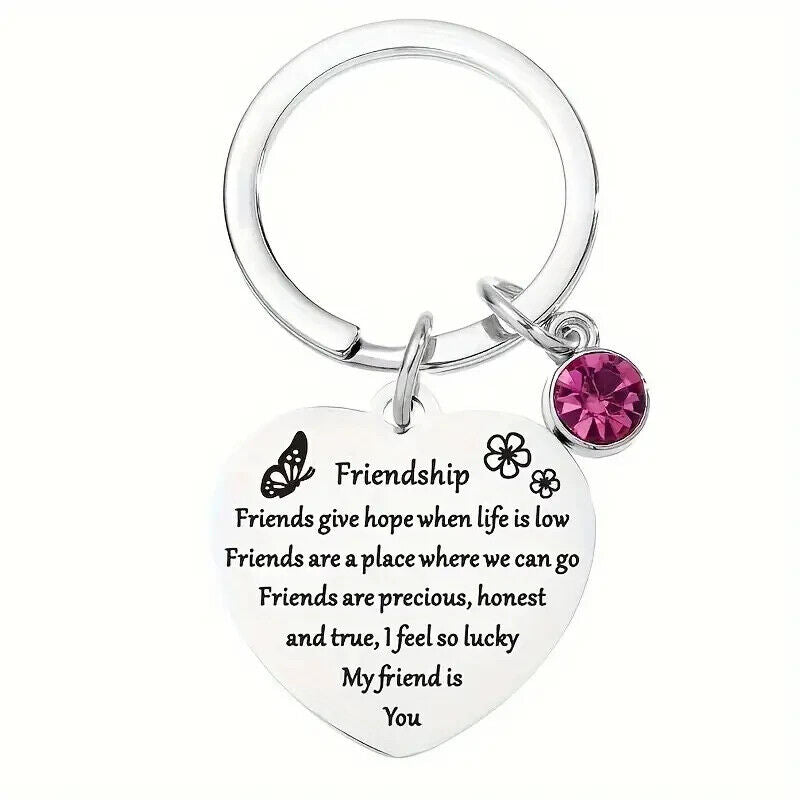 FRIENDSHIP HOPE HONEST Stainless Steel KeyRING BIRTHDAY VALENTINES SPECIAL DAY