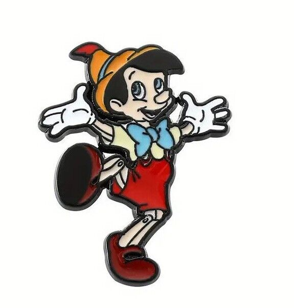 PINOCCHIO DISNEY Metal Enamel Pin Badge Retro MOVIE IM A REAL BOY BROOCH