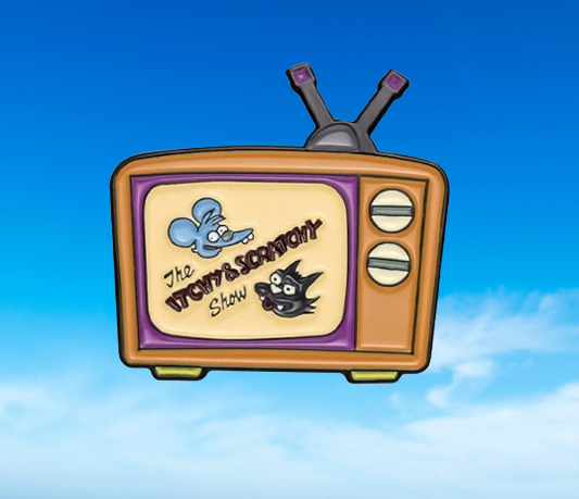 The Simpsons The Itchy & Scratchy Show Enamel Pin Badge Cartoon TV