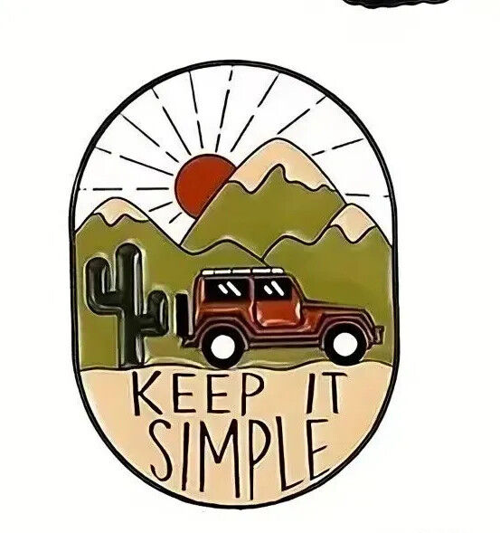 MOUNTAIN HIKE CAMPING TRIP Metal Enamel Pin Badge SUMMER DRIVE EARTH WILD TENT