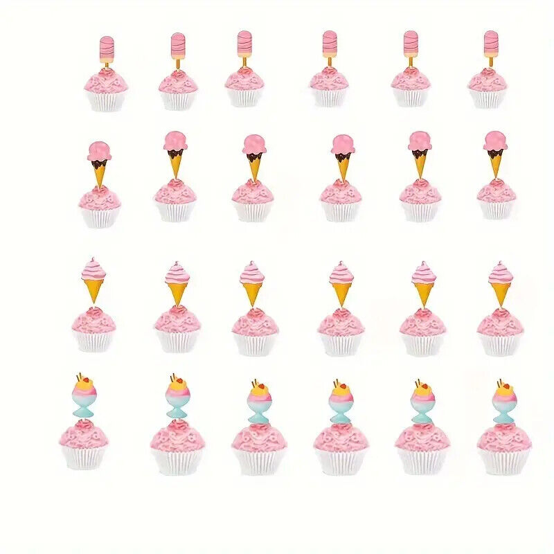 Ice Cream Balloon Party Birthday Decorations Boys Balloons Pastel Pink Purple