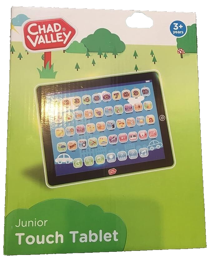 Chad Valley PlaySmart Junior Touch Tablet Numbers and Letters Through Blue