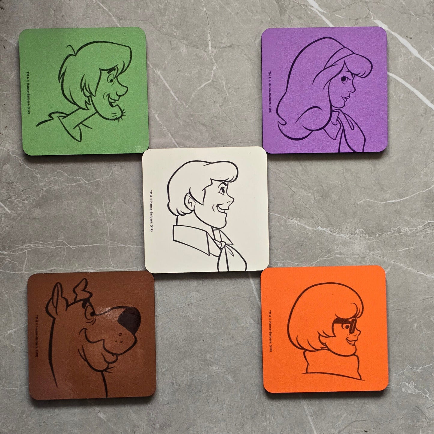 Scooby Doo VELMA SHAGGY Coaster Retro TV Drinks Mat Home Office Kitchen Gift