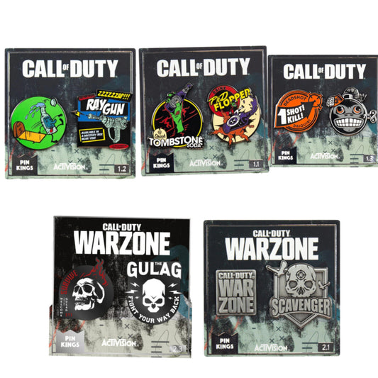Pin Kings Call of Duty Warzone Enamel Pin Badge Set COD PS5 XBOX RAYGUN GULAG