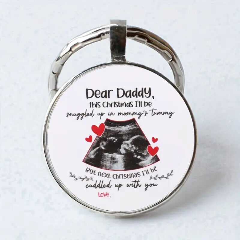 FIRST CHRISTMAS MUMMY DADDY 2024 Keyring KEYCHAIN NEW BABY NEWBORN MERRY THANK