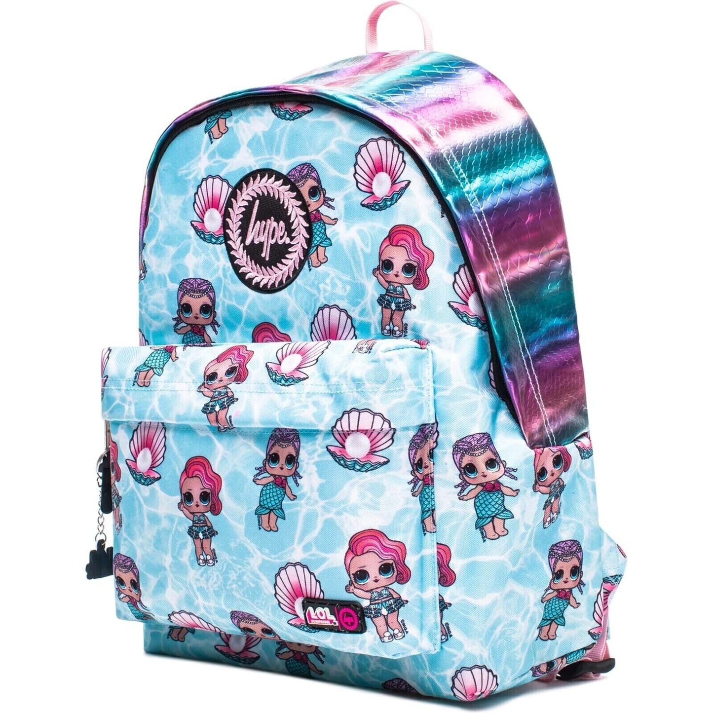 Hype x L.O.L. Surprise Merbaby Backpack Pink Blue White LOL Doll Shell Mermaid