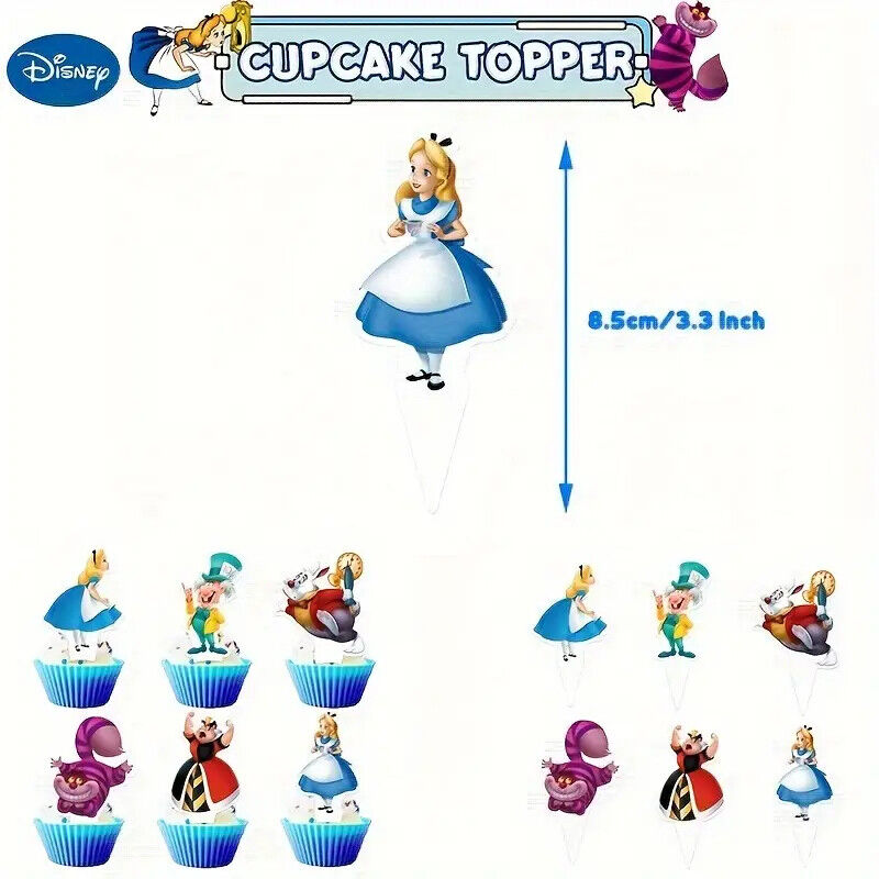 DISNEY ALICE IN WONDERLAND Party Decorations Balloons Birthday Kid Banner Cake