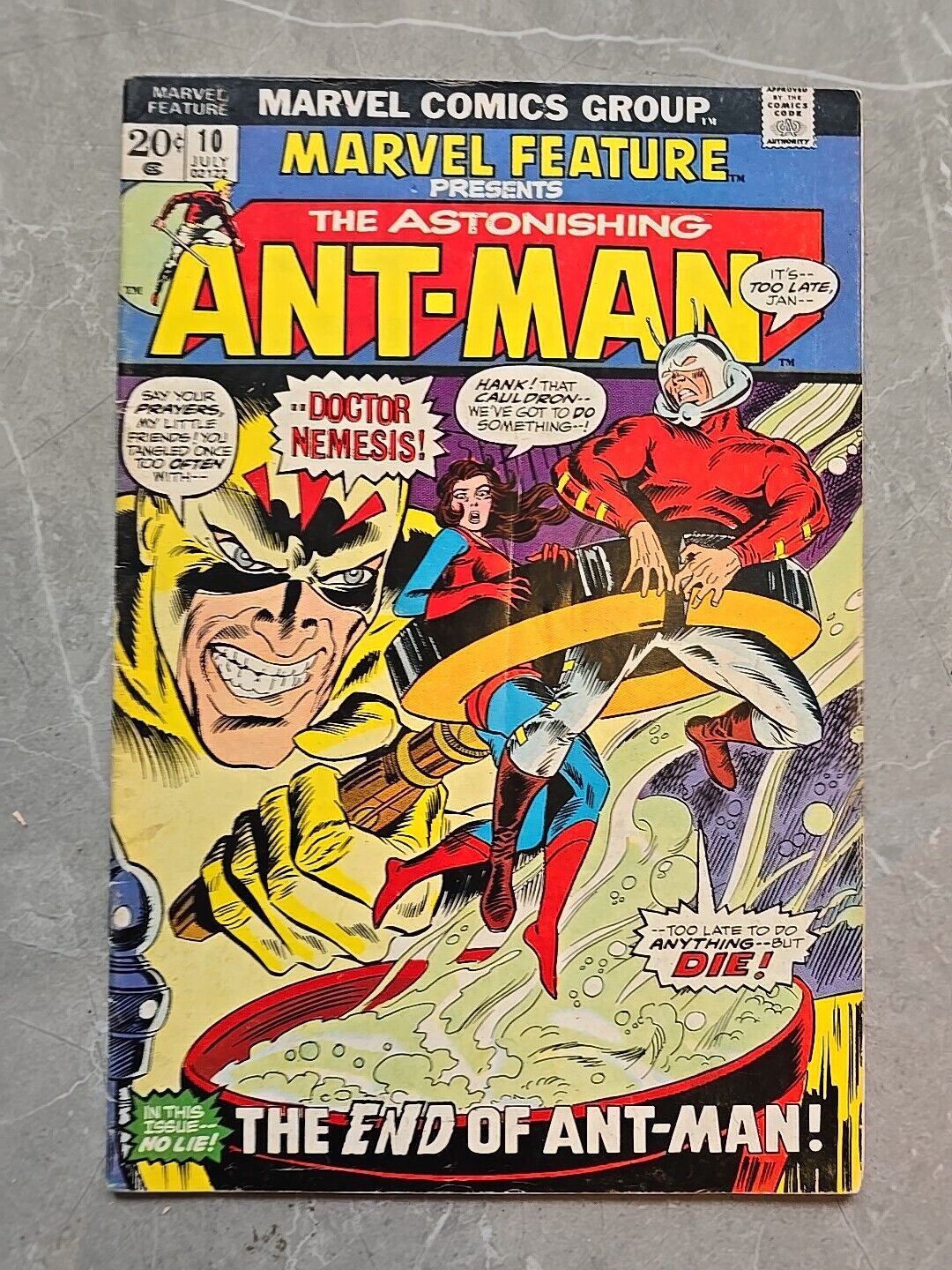 Marvel Feature 10 Marvel Comics July 1973  Featuring Ant-Man & The Wasp ANTMAN