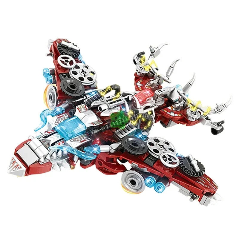 2IN1 Jurassic Mechanical T-Rex Dinosaur FIGHTER Building Blocks Bricks Toy 422