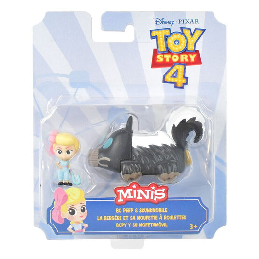 DISNEY PIXAR TOY STORY 4 Bo Peep And Skunkmobile MINI FIGURES BNIB
