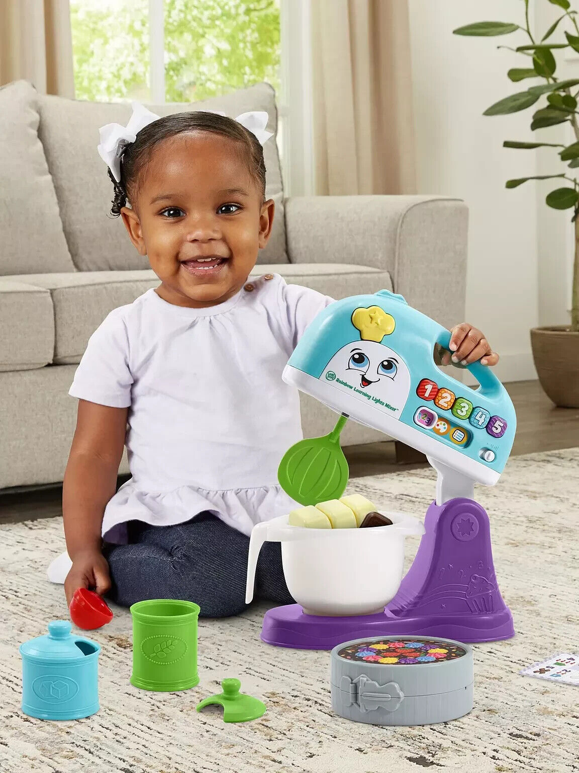 Leapfrog Rainbow Learning Lights Mixer baking cake educational blender sounds