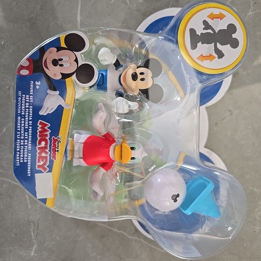 Disney Junior MICKEY Mouse DONALD DUCK FOOTBALL TOY 2-Pack Figure Set  OFFICIAL