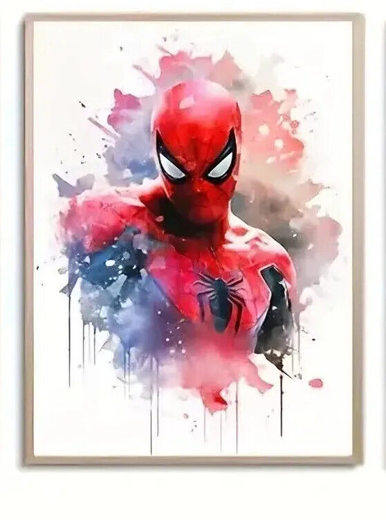 Marvel Avengers DC Movie CANVAS PRINT SPIDERMAN IRON MAN THOR HULK BLACK PANTHER