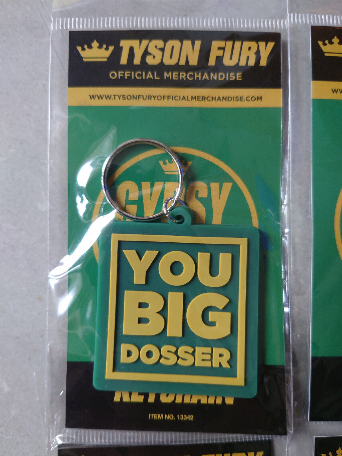 TYSON FURY Gypsy King Official Keyring Rubber Keychains Boxing DOSSER NETFLIX