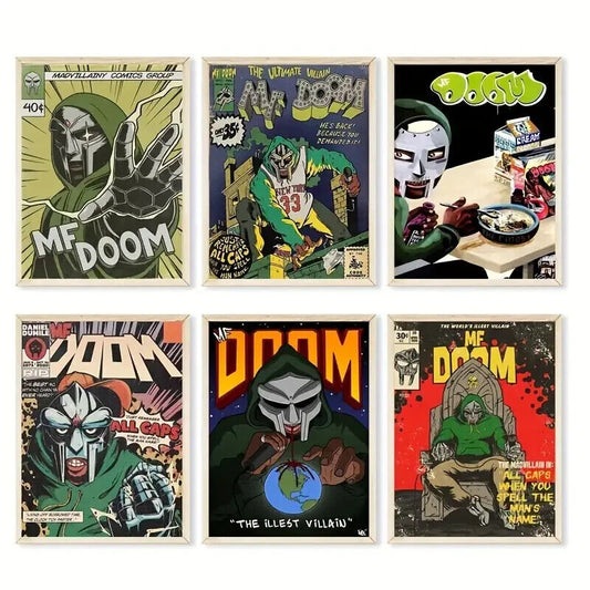 IAO MF DOOM CANVAS Music Album Cover Poster Music Poster Aesthetic COMIC ART