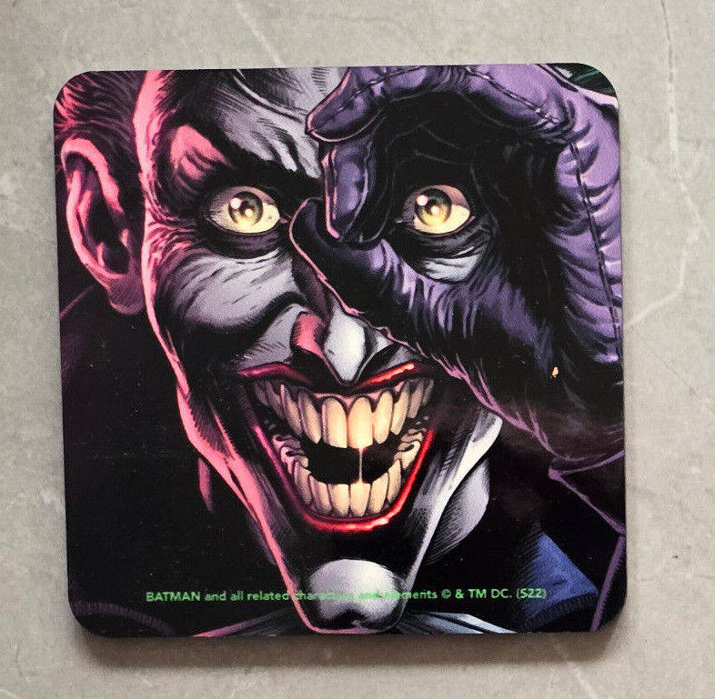 BATMAN JOKER FACES Coaster Retro TV Drinks Mat BLACK MULTI BATMAN THREE JOKERS