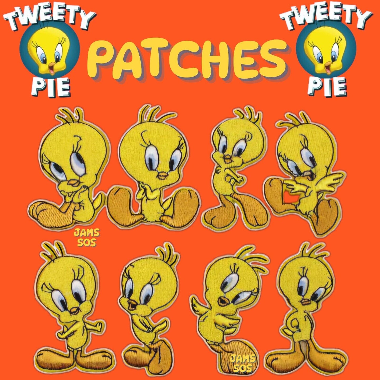 Looney Tunes Tweetie Pie Patch Embroidered Badge Iron Sew On Clothes T Shirt Bag