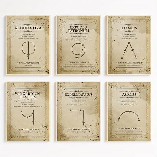 HARRY POTTER SPELLS CANVAS Wall Art Movie Poster Print Picture POTION SPELL