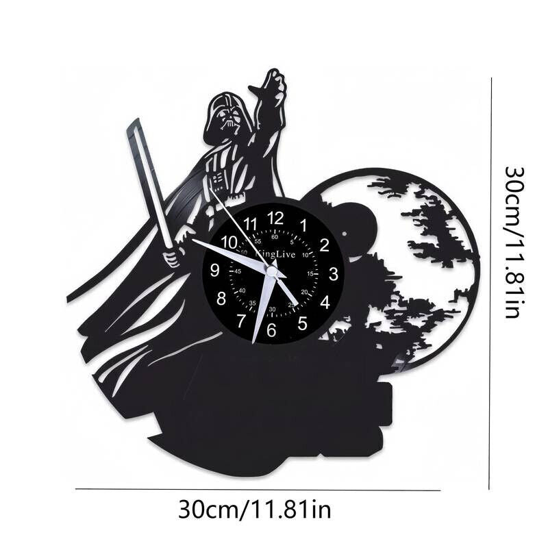 Star Wars Vinyl Clock Darth Vader Wall Art Best Yoda Gift Record Decor Death R2