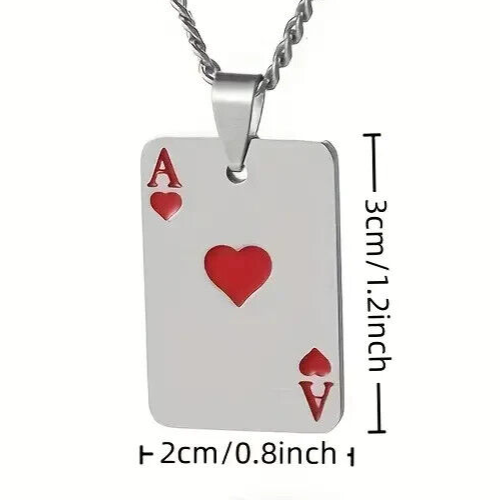 Ace of Hearts Playing Card KEYRING KAYCHAIN GAMBLE DECK CARDS