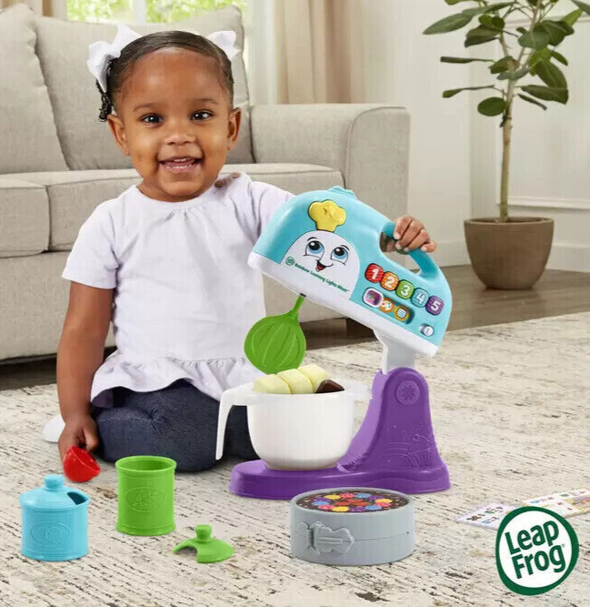 Leapfrog Rainbow Learning Lights Mixer baking cake educational blender sounds