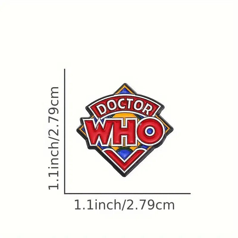 DOCTOR WHO Metal Enamel Pin Badge SUPERMAN RED BLUE WHITE TV SHOW BBC