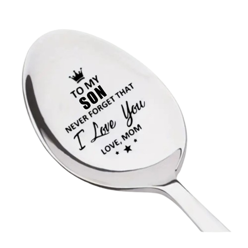 SON NOVELTY Spoon COFFEE SUNDAE COCKTAIL SILVER SPECIAL LOVE MUM