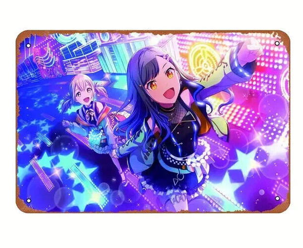 ANIME Tin Metal sign GIFT Art Deco Movie CARTOON NEON STARS SEKAI NIGHTCORE