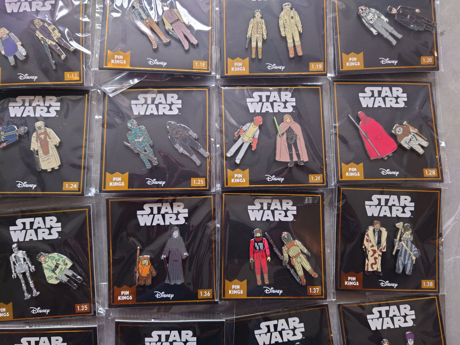 Pin Kings Star Wars Enamel Pin Badge LUKE DARTH CHUWBACCA LUCAS DISNEY OFFICIAL