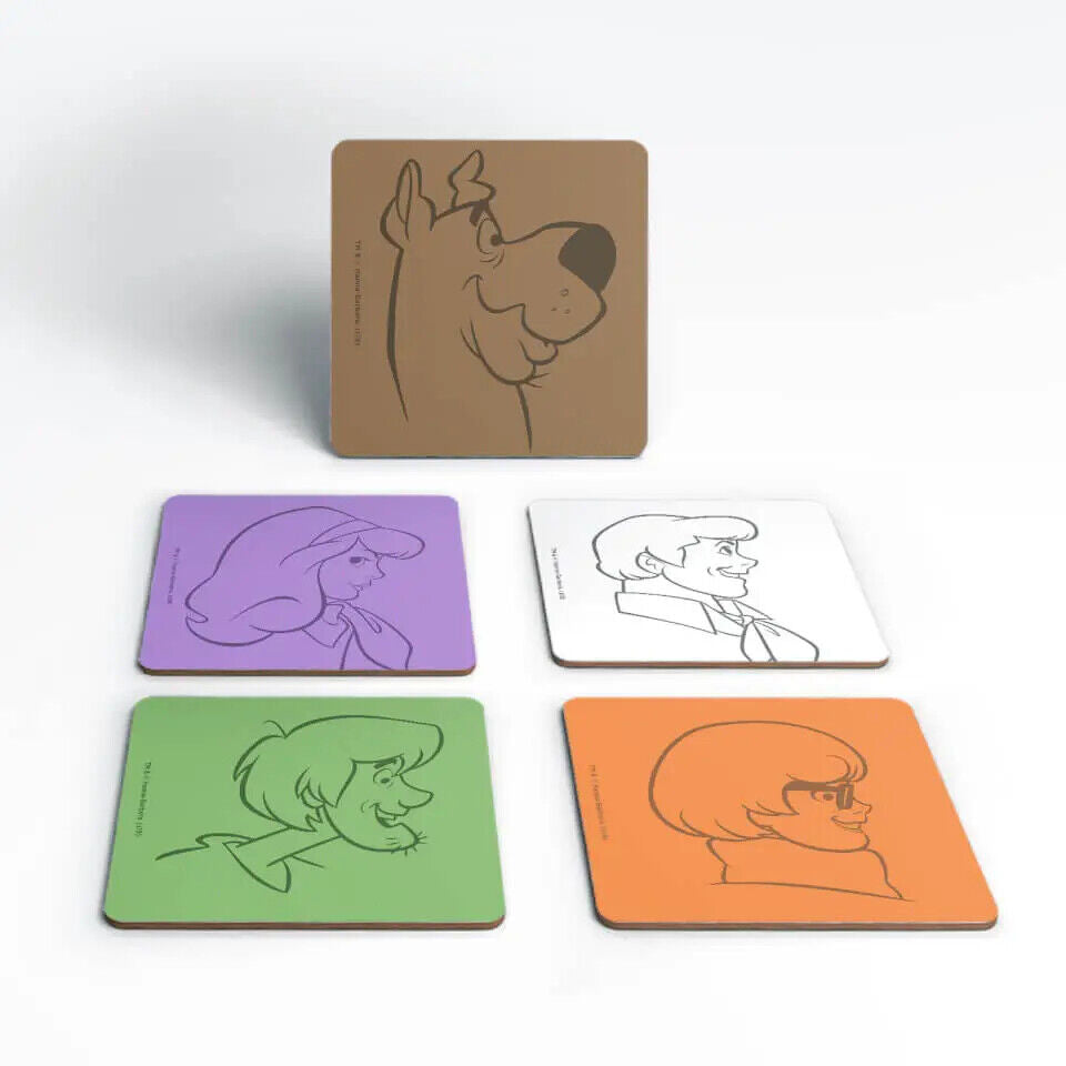 Scooby Doo VELMA SHAGGY Coaster Retro TV Drinks Mat Home Office Kitchen Gift