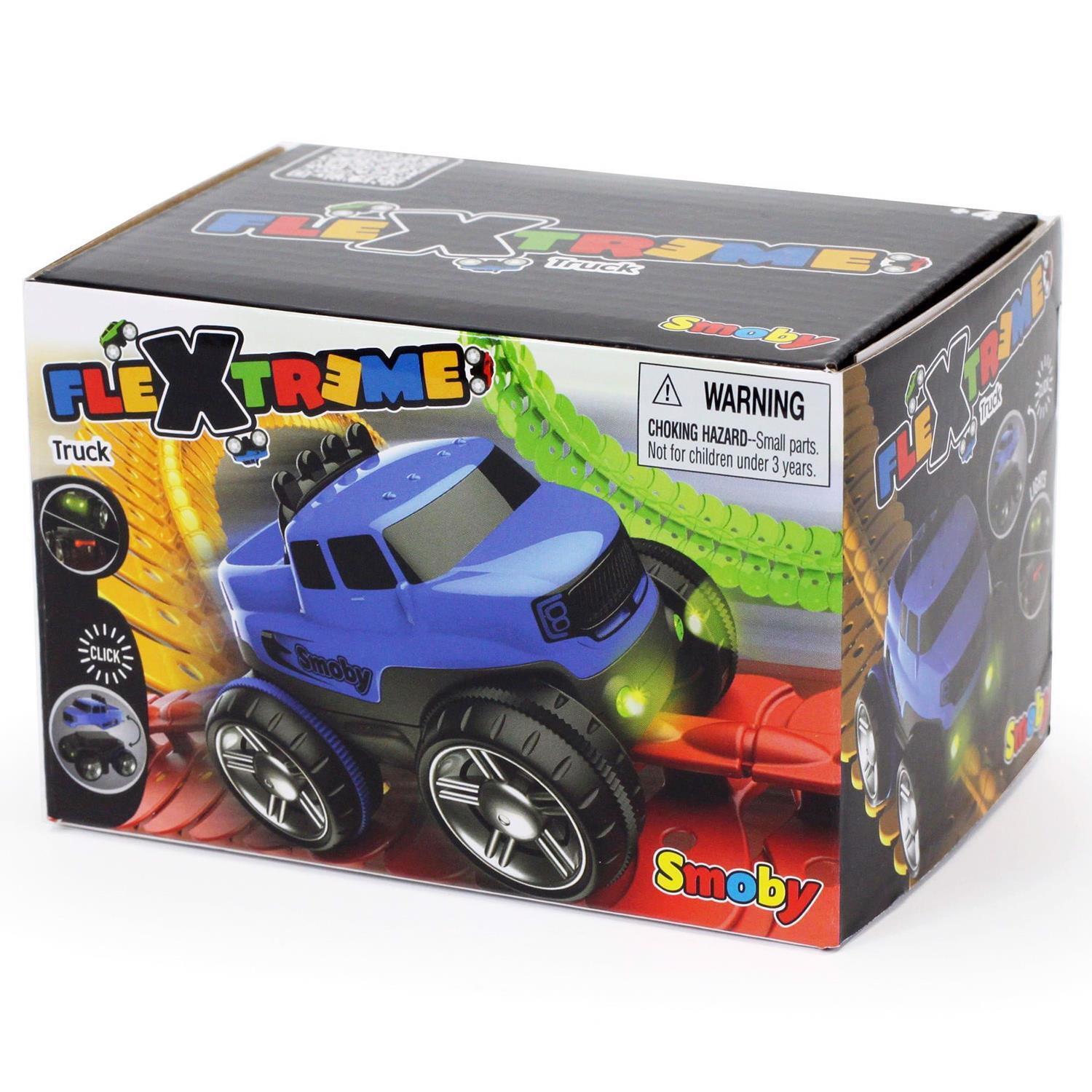 Smoby Flextreme Car Truck SUV Vehicle Flexible Track Sets 10cm yellow blue green