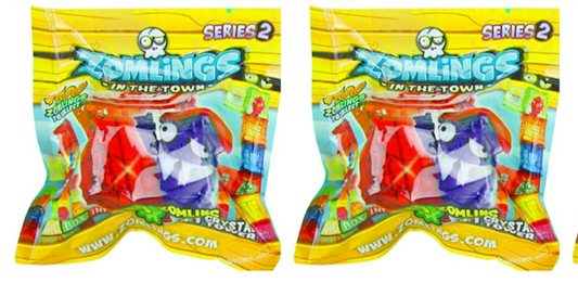 2 X Zomlings In The Town Series 2 Bundle Towers Blind Bag Figures