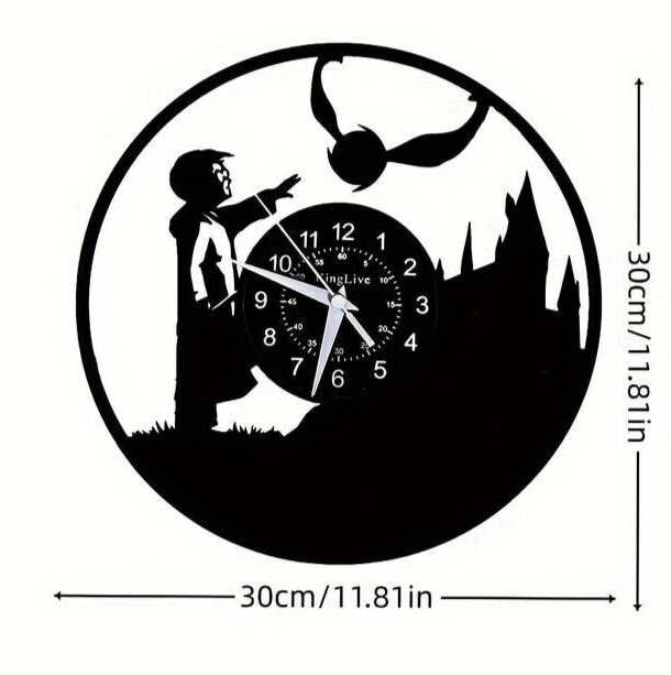 Harry Potter Vinyl Wall Clock Gift Birthday Holiday Art Home Room Decor DesignV