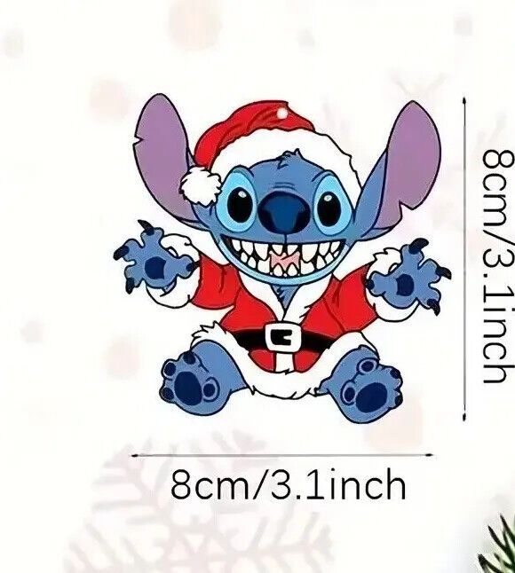 DISNEY LILO & STITCH Tree Pendant Decoration XMAS KIDS ALOHA SANTA HAT