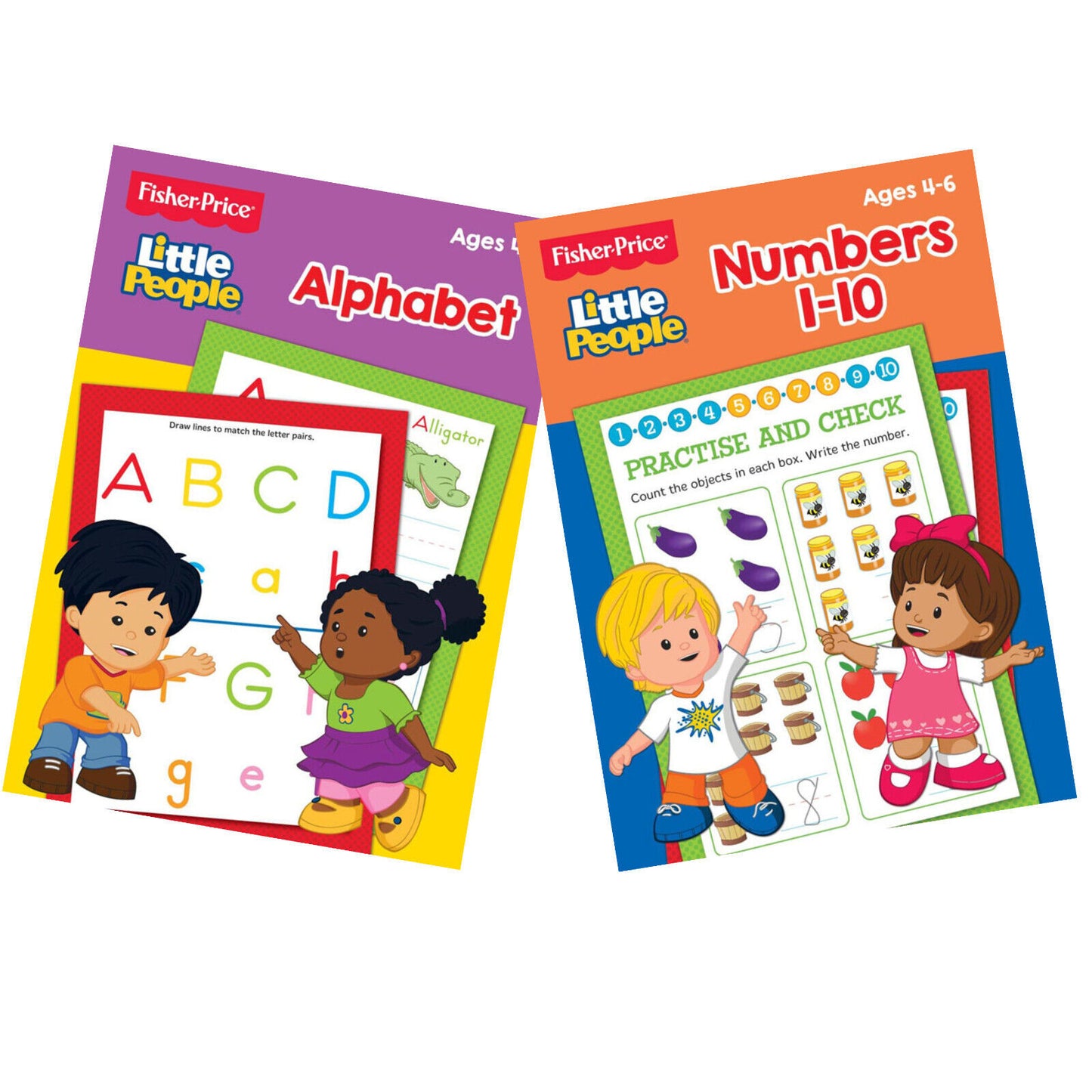 Fisher Price Alphabet & NUMBERS Activity Book Ages 4 - 6 Educational Childrens