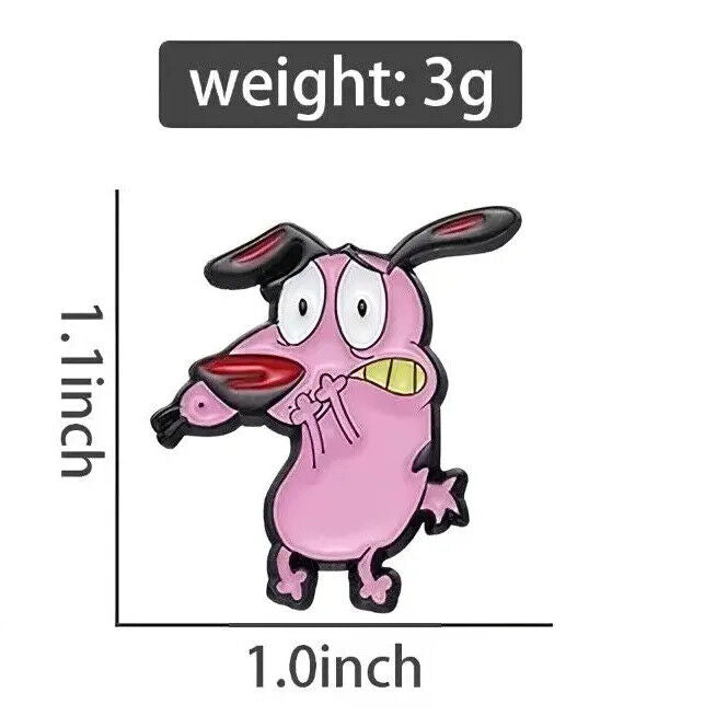 Rocko’s Modern Life Metal Enamel Pin Badge Retro Kids TV Cow