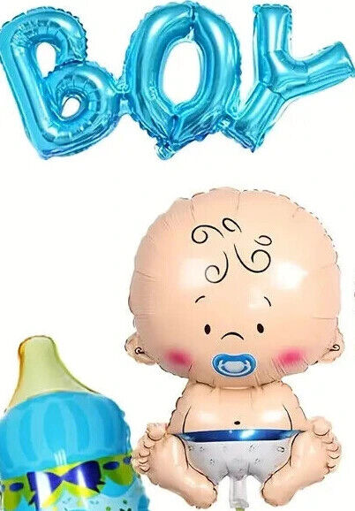 Large Baby Shower Balloons Boy or Girl Foil Gender Reveal Party Decorations Gift