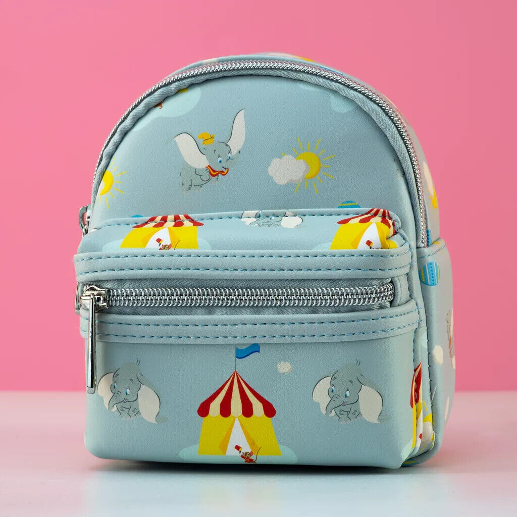 Mini Backpack Disney Flying Circus Tent Loungefly Elephant Pink Dumbo WRISTLET