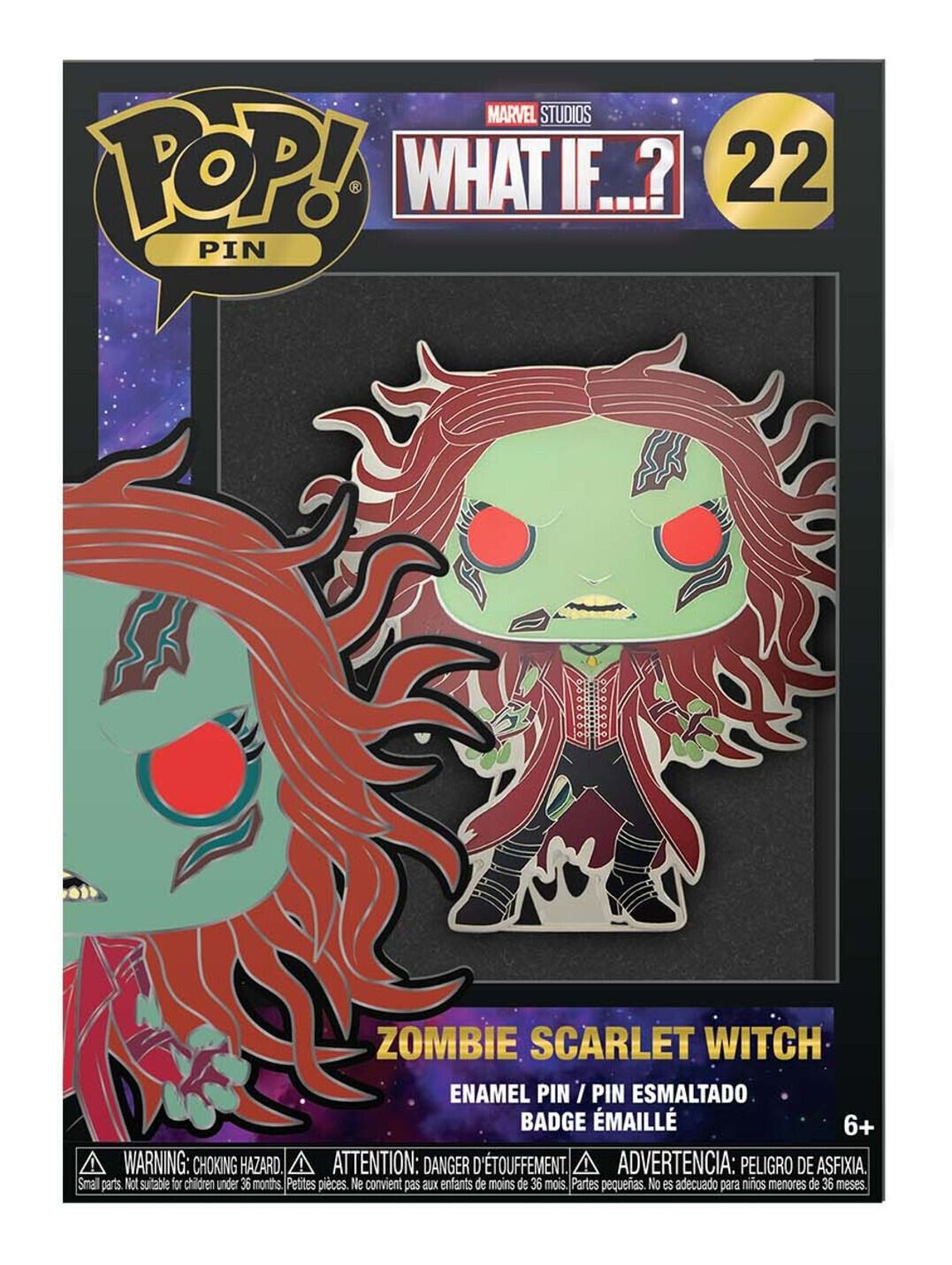 Marvel Zombie Scarlet Witch 22 Pop Pin Enamel What If...? Glows In Dark Sealed