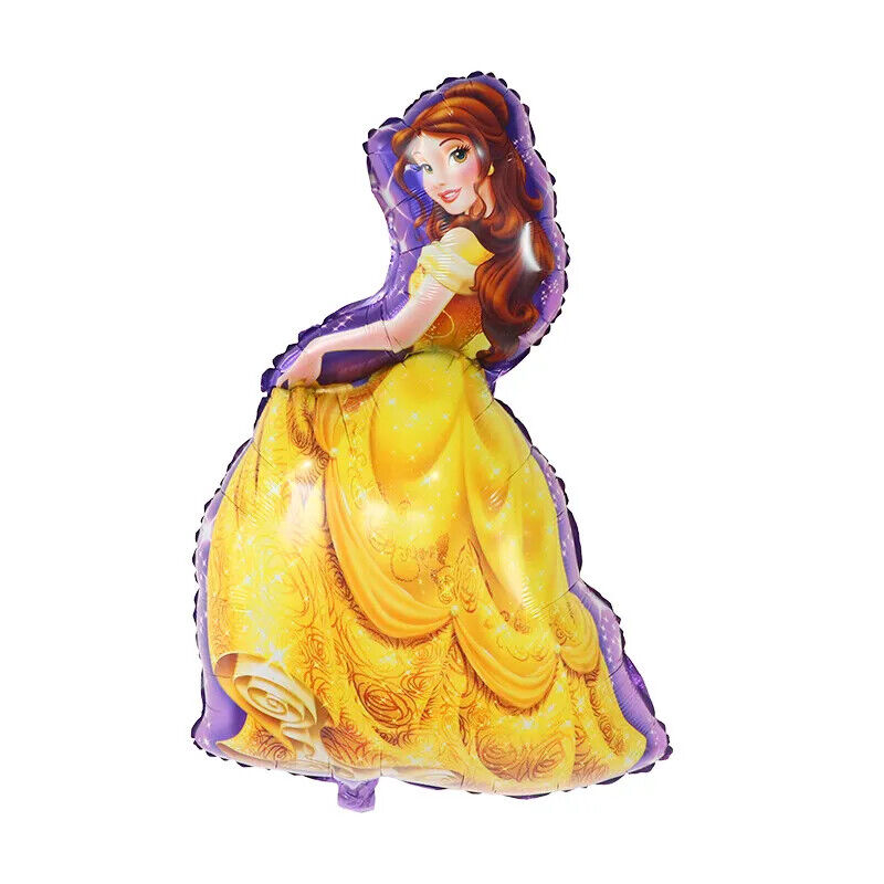Princess Belle Cinderella Aurora Elsa Foil Birthday Balloon Party Decorations