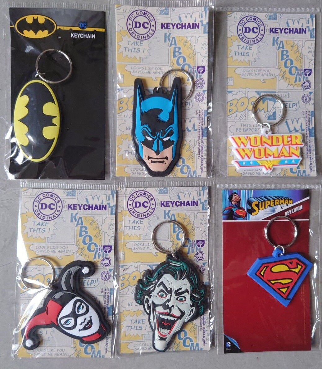 DC Comics 2D Keyrings JOKER BATMAN QUINN WONDER SYMBOL CHOOSE WHICH YOU WANT