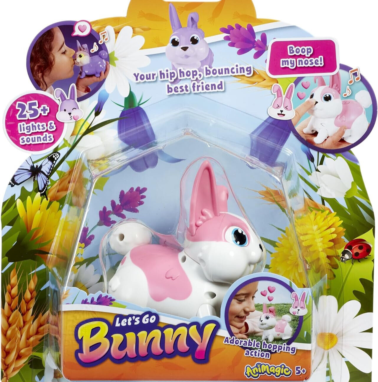 Animagic Lets Go Bunny Purple Hip Hop Bouncing Best Friend Interactive rabbit