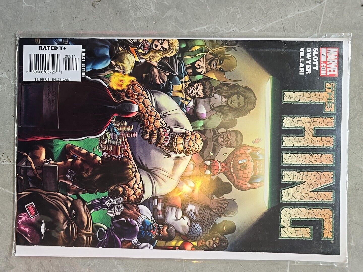 THE THING FULL SET # 1-8 2006 SIGNED BY DAN SLOTT NEVER READ MARVEL CIRTIFICATE