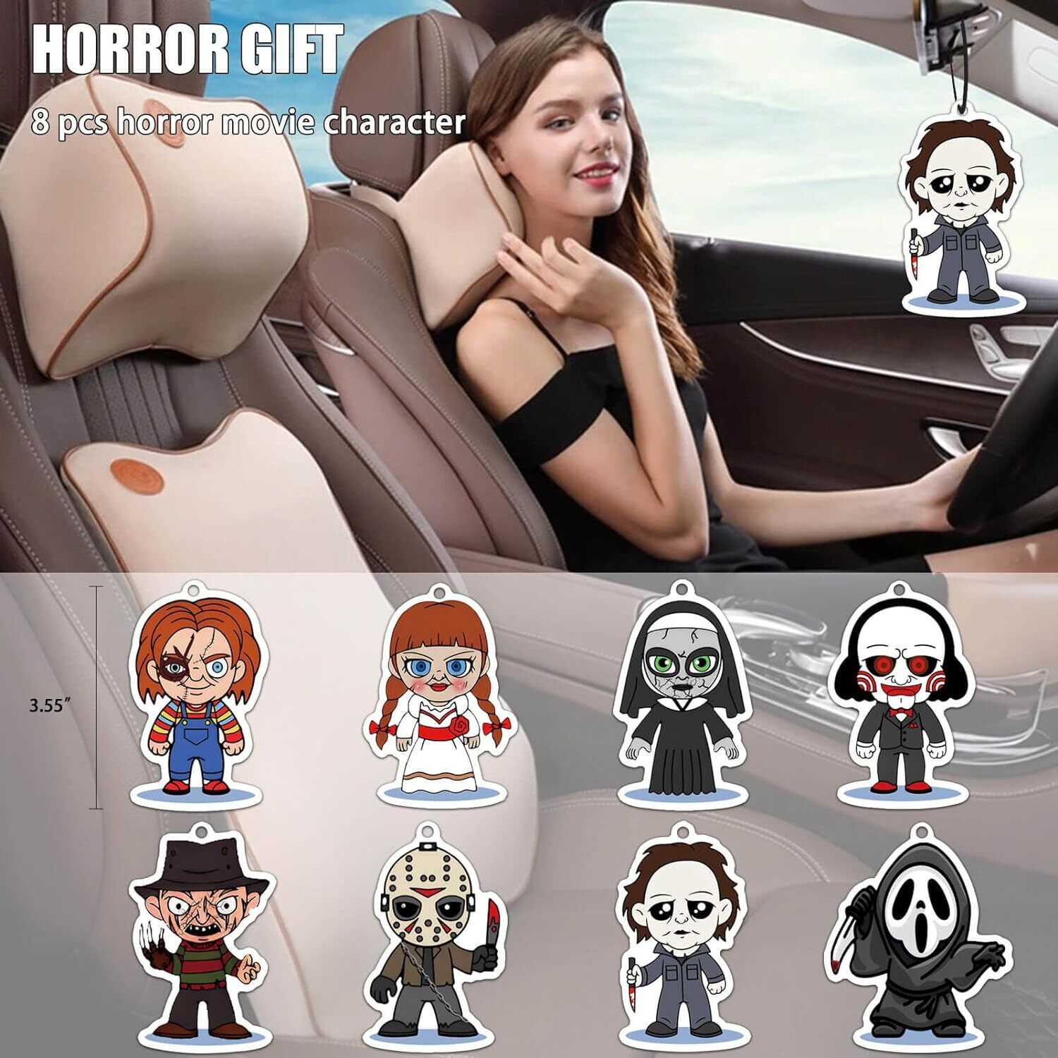 Scream Ghostface Car Air Freshener JASON CHUCKY BILLY Horror Movie Scary BRIDE
