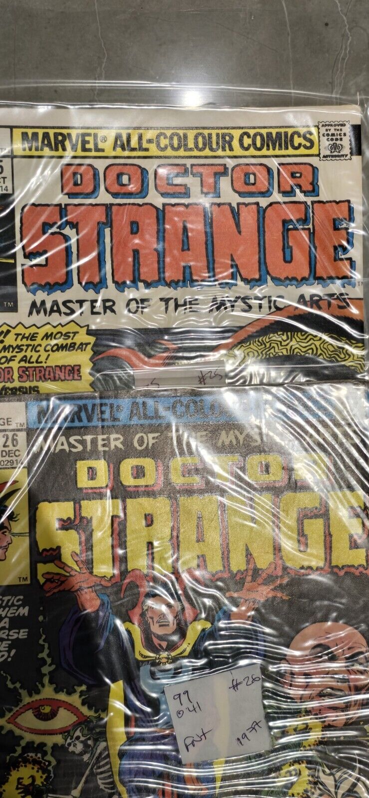 7 X Doctor Strange Marvel Comics 1975 1976 Issues 20 21 22 23 25 26 27 BUNDLE