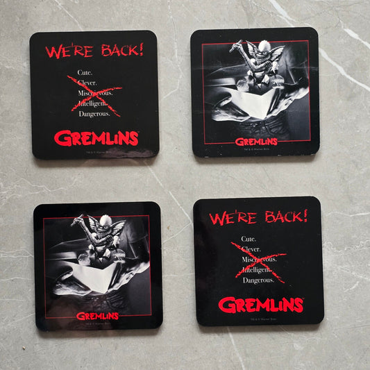 STRIPE Gremlins Monster Table Coaster Vintage EVIL Beer MOVIE Tea Cup Mat BAD